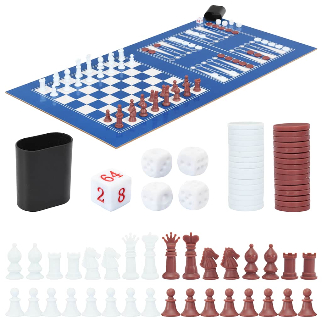 15-in-1 Multigame-Tisch 121×61×82 cm Ahorn