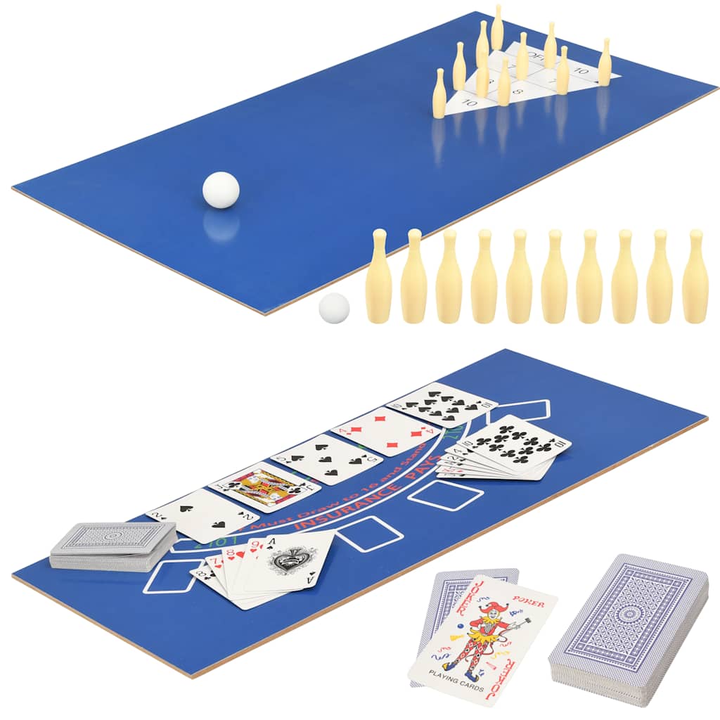 15-in-1 Multigame-Tisch 121×61×82 cm Schwarz