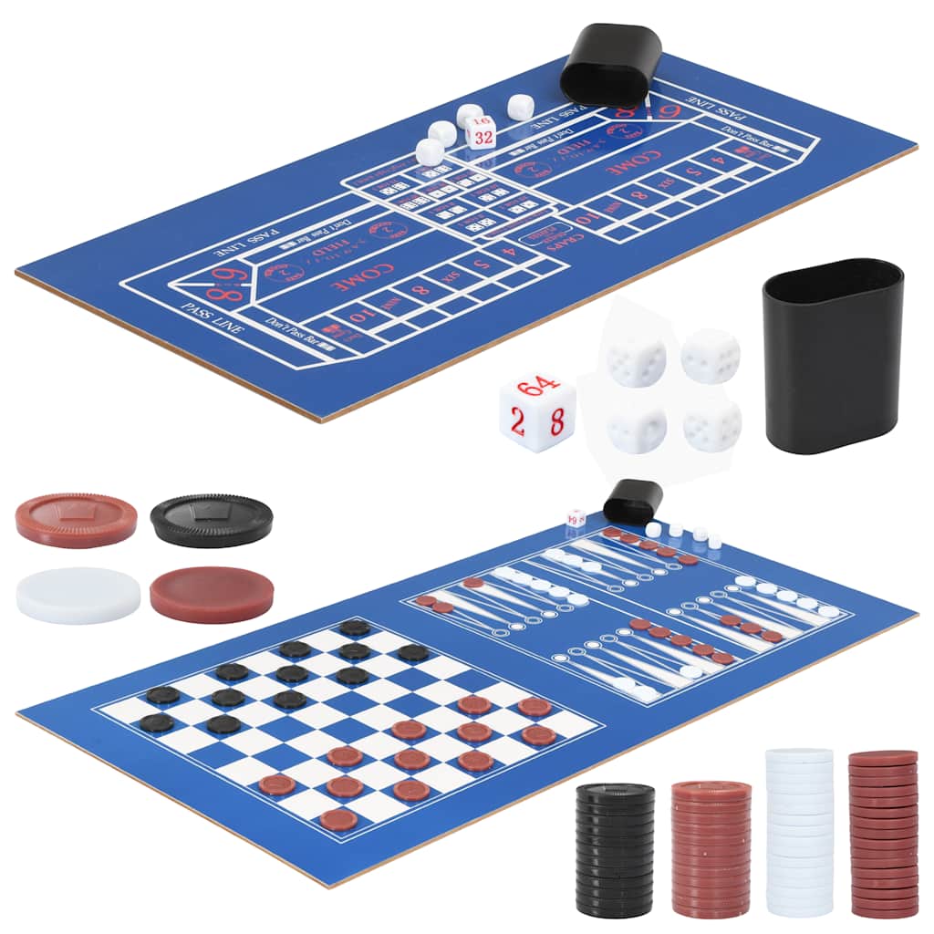 15-in-1 Multigame-Tisch 121×61×82 cm Schwarz