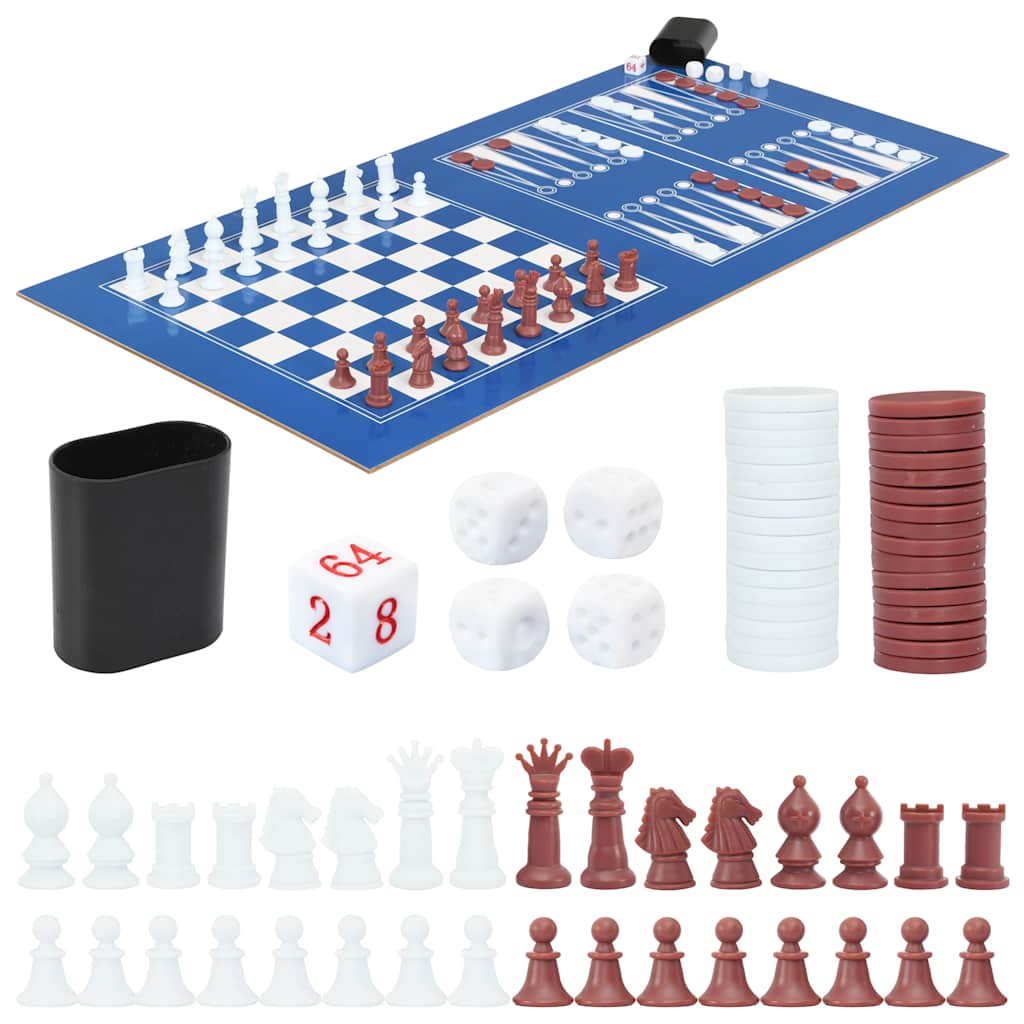 15-in-1 Multigame-Tisch 121×61×82 cm Schwarz