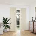 Verdunkelungsvorhänge mit Haken 2 Stk. Samt Creme 140x225cm
