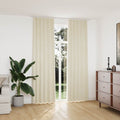 Verdunkelungsvorhänge mit Haken 2 Stk. Samt Creme 140x245cm