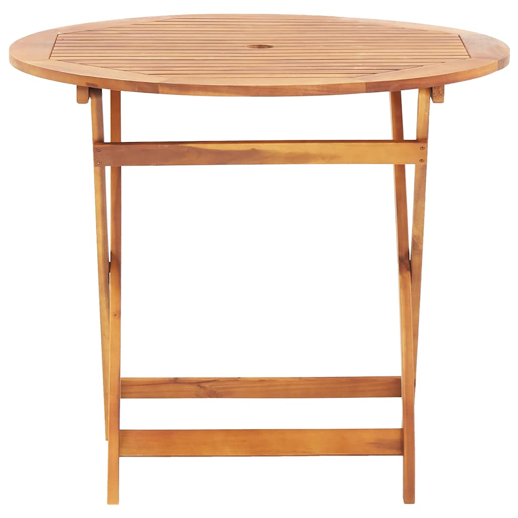 Gartentisch Klappbar 90x75 cm Massivholz Akazie