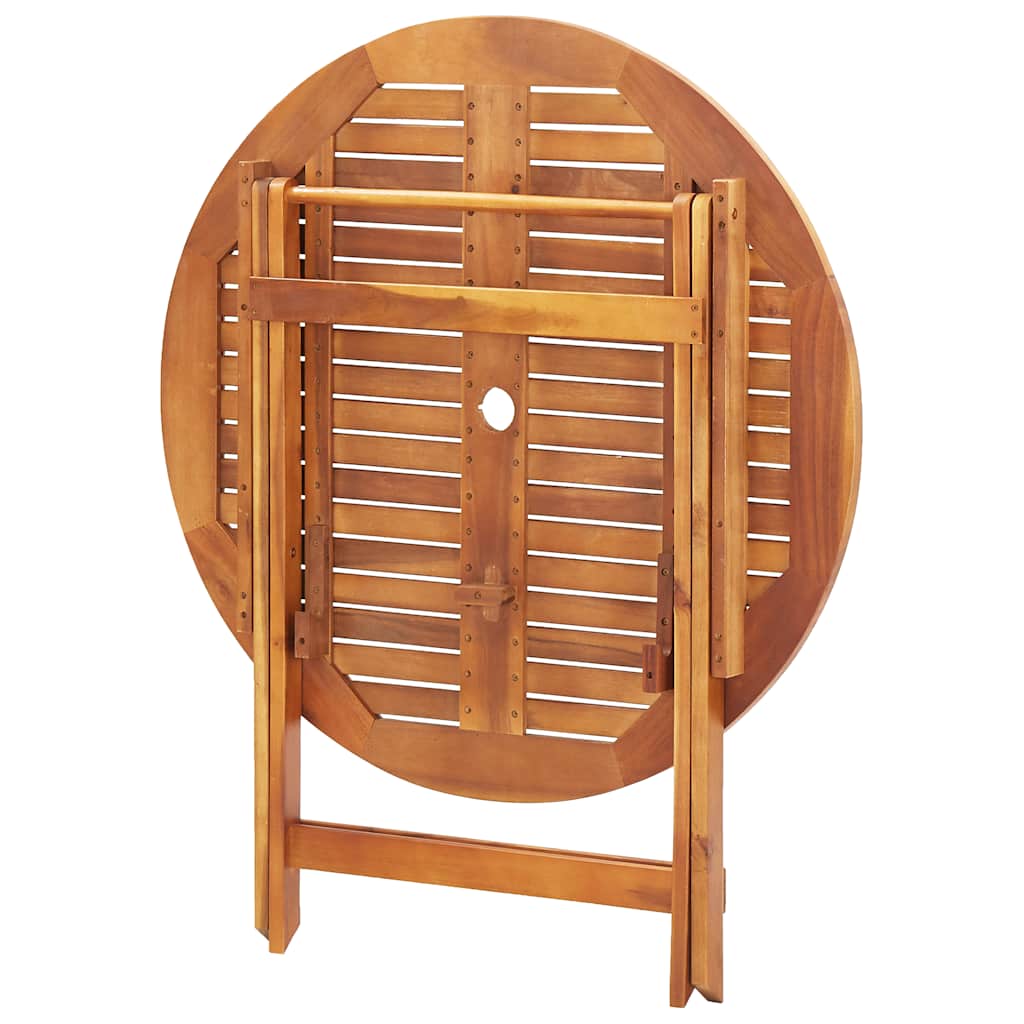 Gartentisch Klappbar 90x75 cm Massivholz Akazie