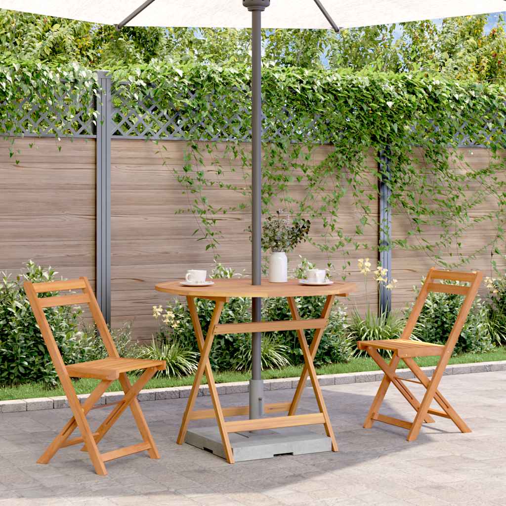 Gartentisch Klappbar 90x75 cm Massivholz Akazie