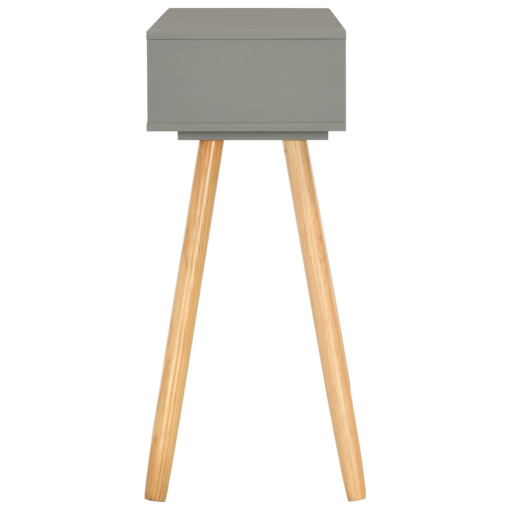 Konsolentisch Grau 80x30x72 cm Kiefer Massivholz