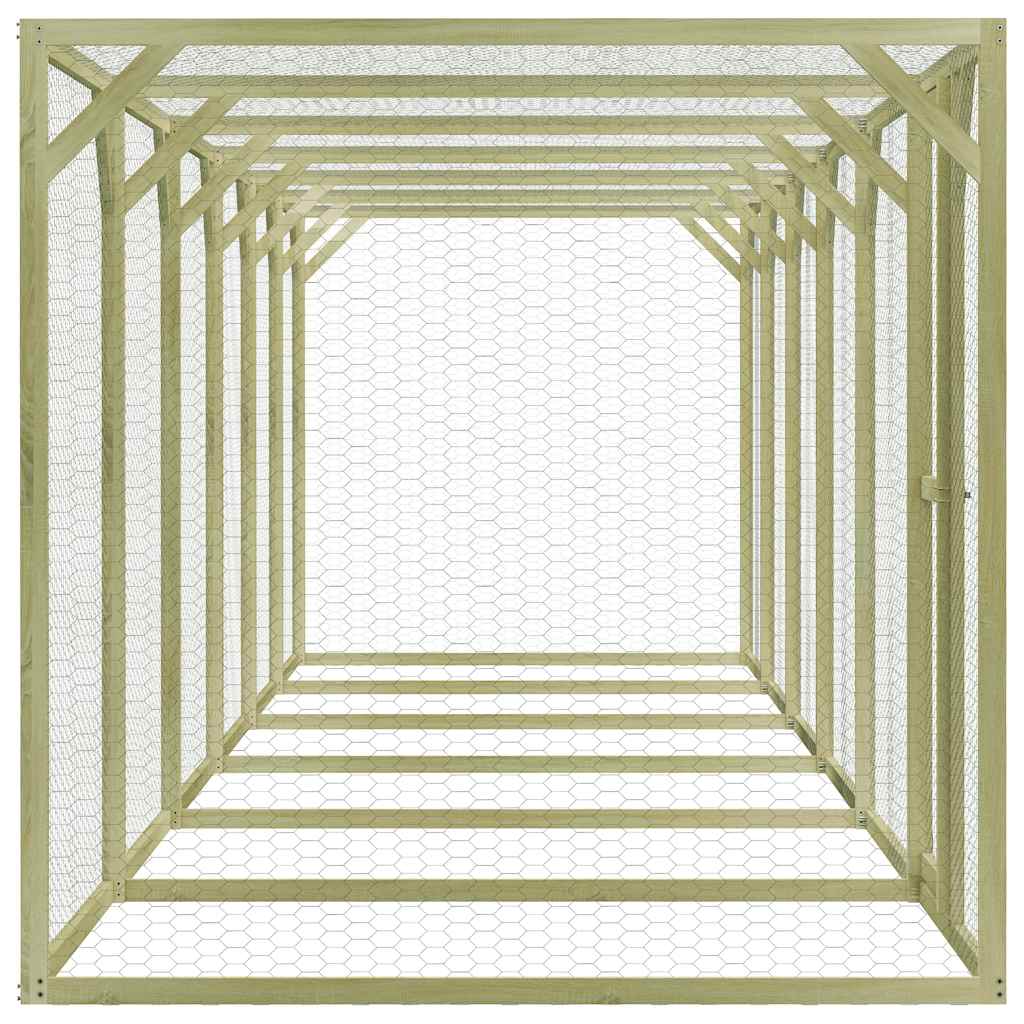 Hühnerkäfig 1,5x9x1,5 m Imprägniertes Kiefernholz