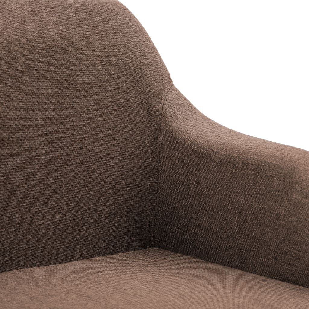 Esszimmerstühle Drehbar 4 Stk. Braun Stoff