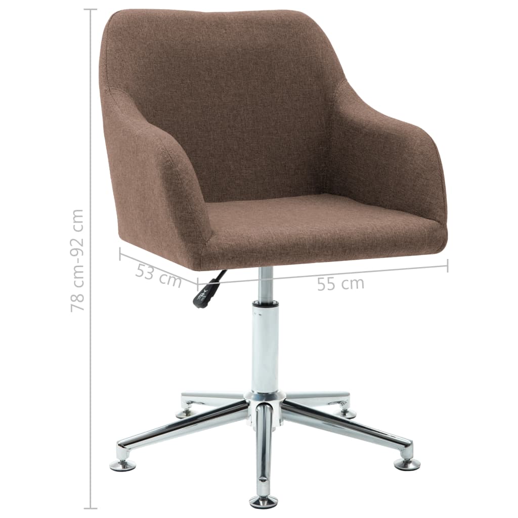 Esszimmerstühle Drehbar 4 Stk. Braun Stoff