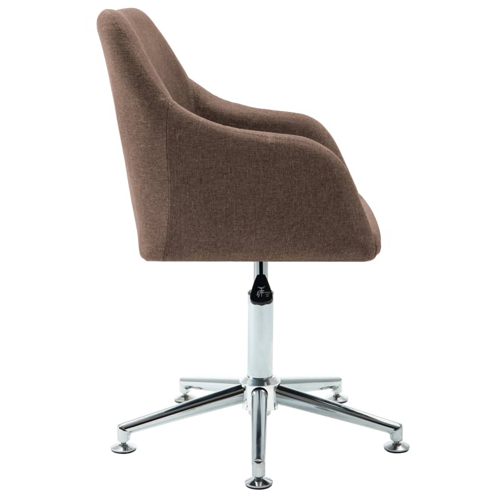 Esszimmerstühle Drehbar 6 Stk. Braun Stoff