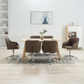 Esszimmerstühle Drehbar 6 Stk. Braun Stoff