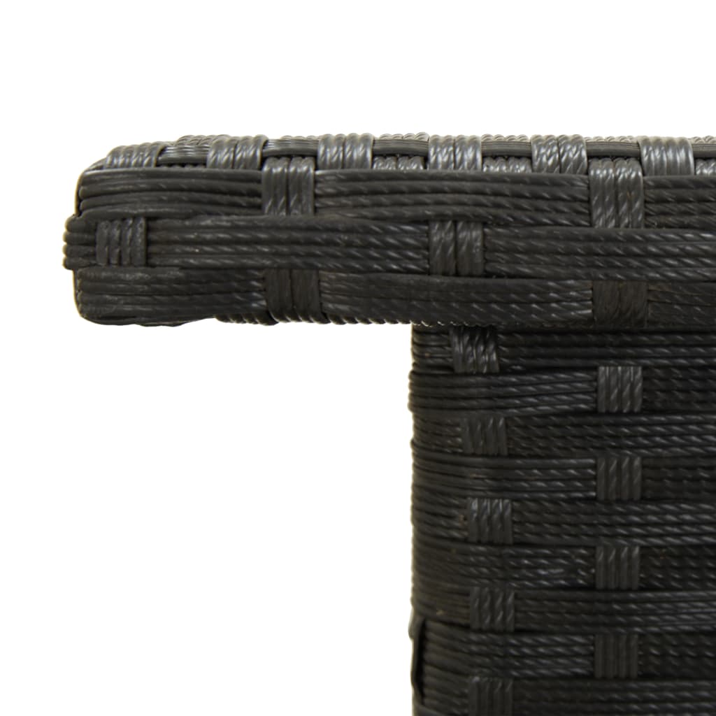 Beistelltisch Schwarz 50x50x47 cm Poly Rattan