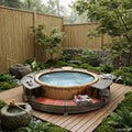 Whirlpool-Umrandung Grau Poly Rattan