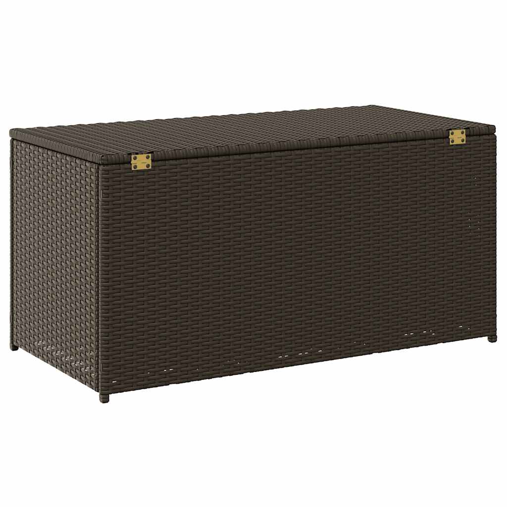 Gartenbox Poly Rattan 100x50x50 cm Braun