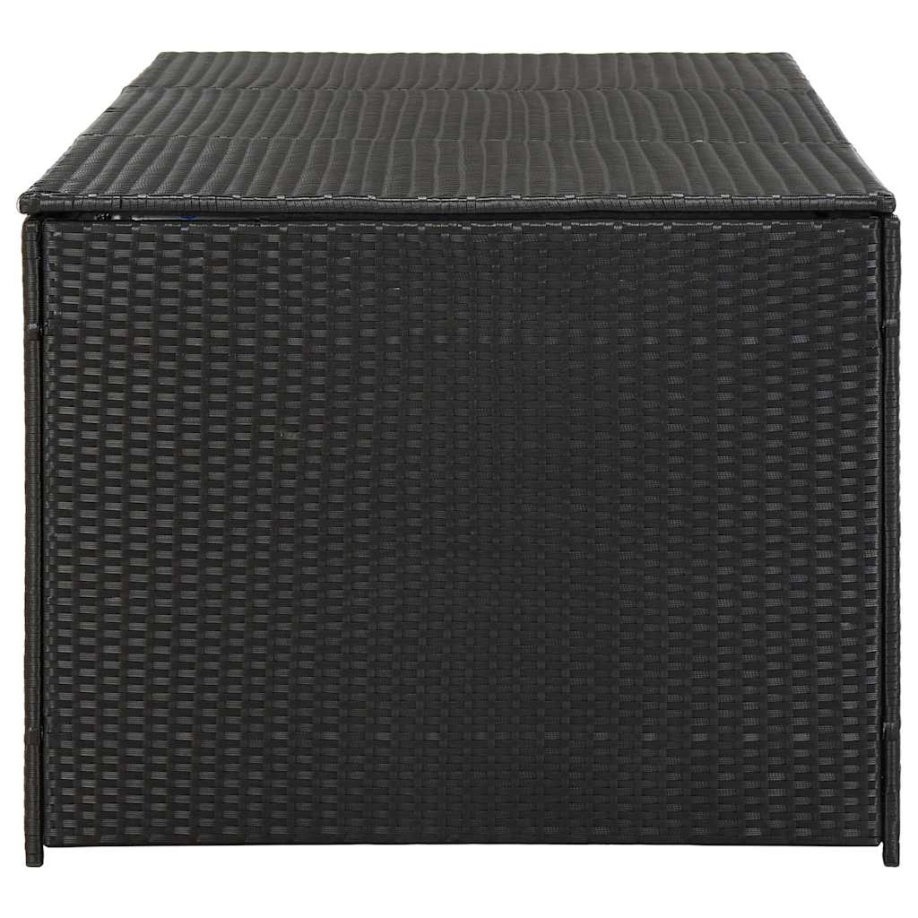 Gartenbox Poly Rattan 180x90x70 cm Schwarz