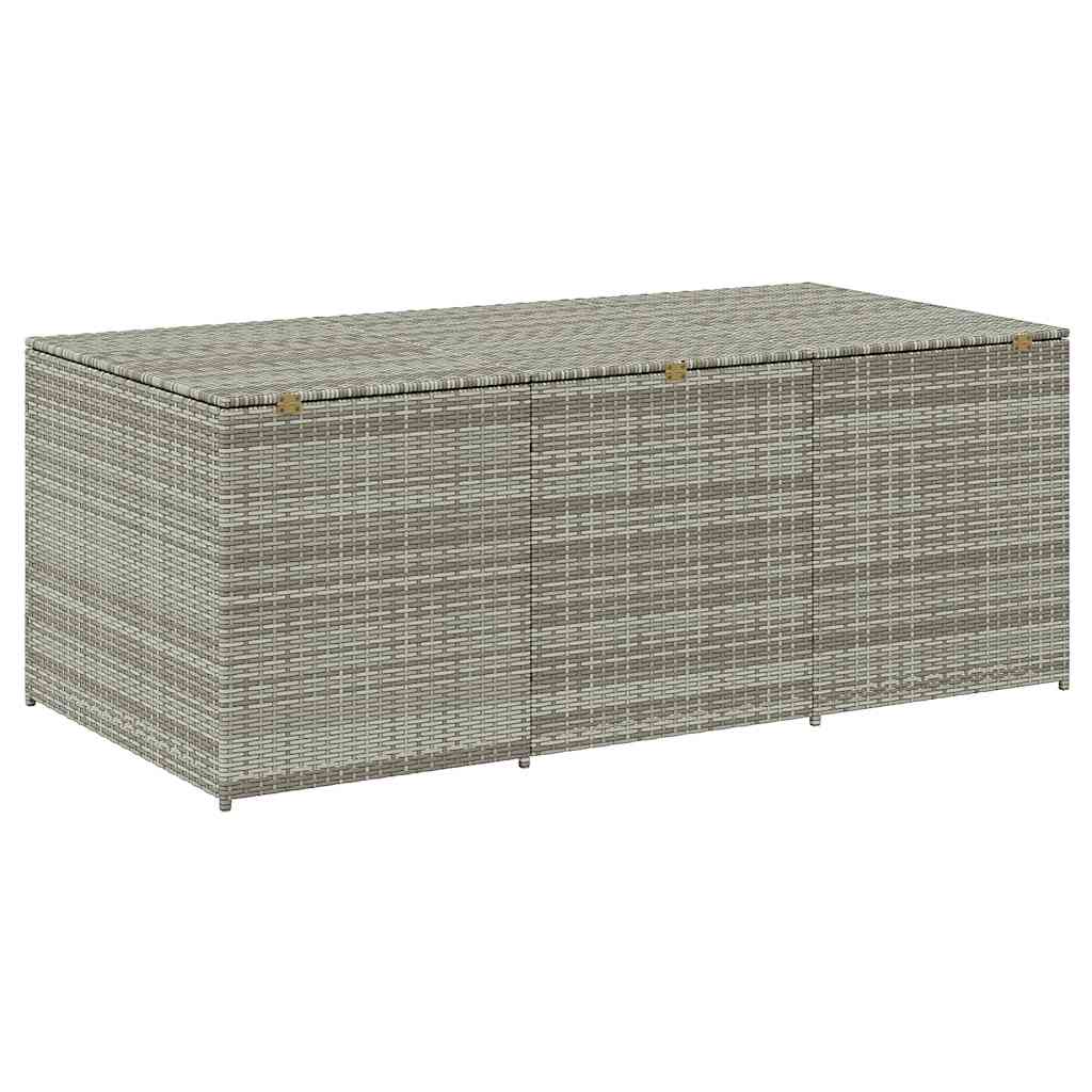 Gartenbox Poly Rattan 180x90x70 cm Grau