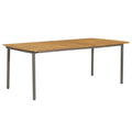 Gartentisch 200x100x72 cm Massivholz Akazie und Stahl