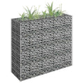 Gabionen-Hochbeet Verzinkter Stahl 90×30×90 cm