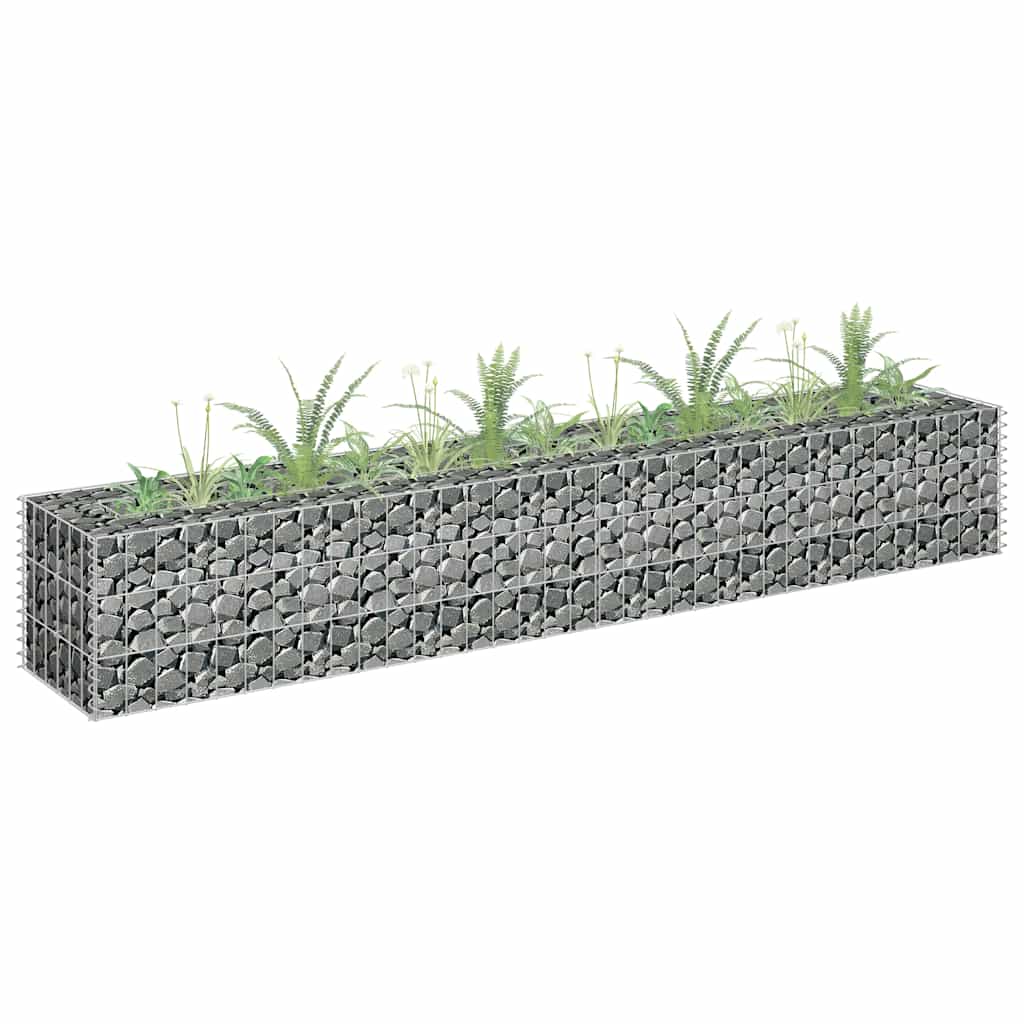 Gabionen-Hochbeet Verzinkter Stahl 180×30×30 cm