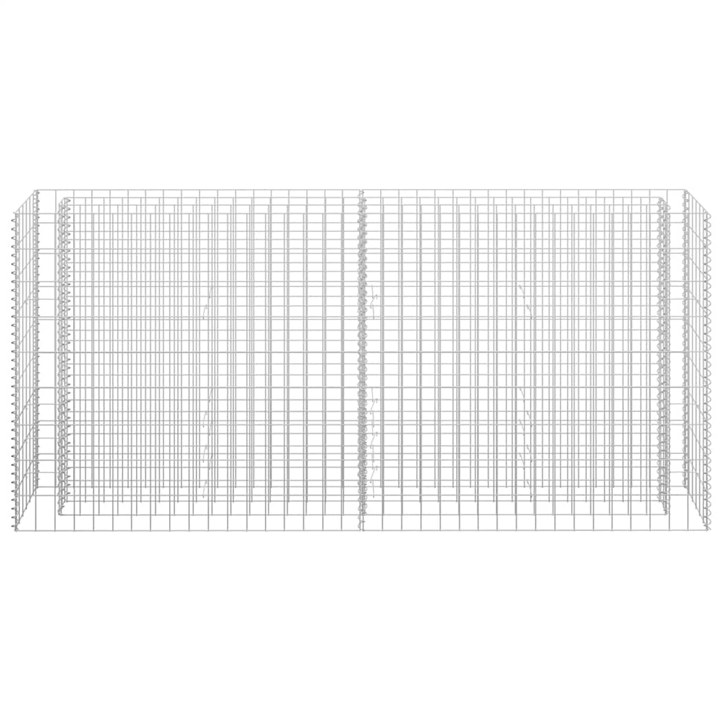 Gabionen-Hochbeet Verzinkter Stahl 180×30×90 cm