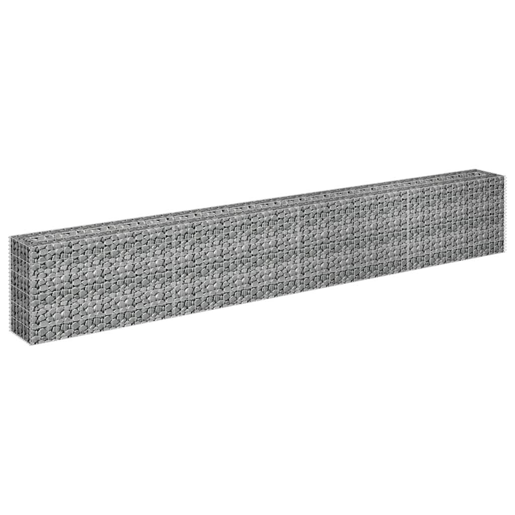 Gabionen-Hochbeet Verzinkter Stahl 360×30×60 cm