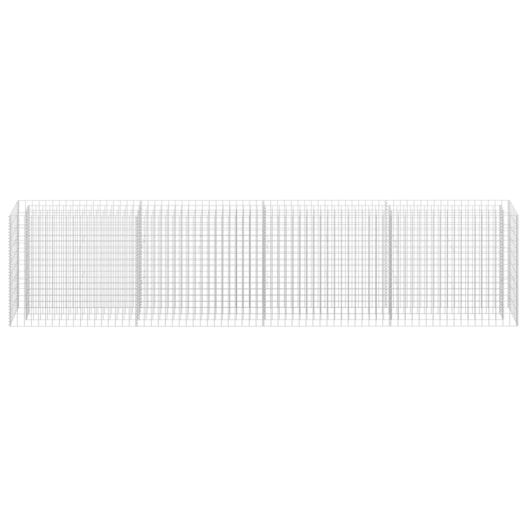Gabionen-Hochbeet Verzinkter Stahl 360×30×90 cm