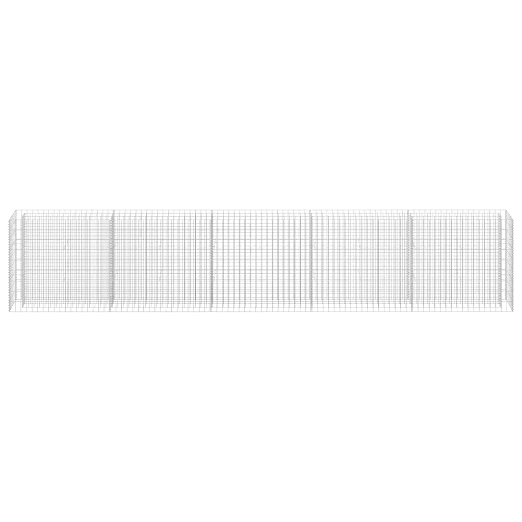 Gabionen-Hochbeet Verzinkter Stahl 450×30×90 cm