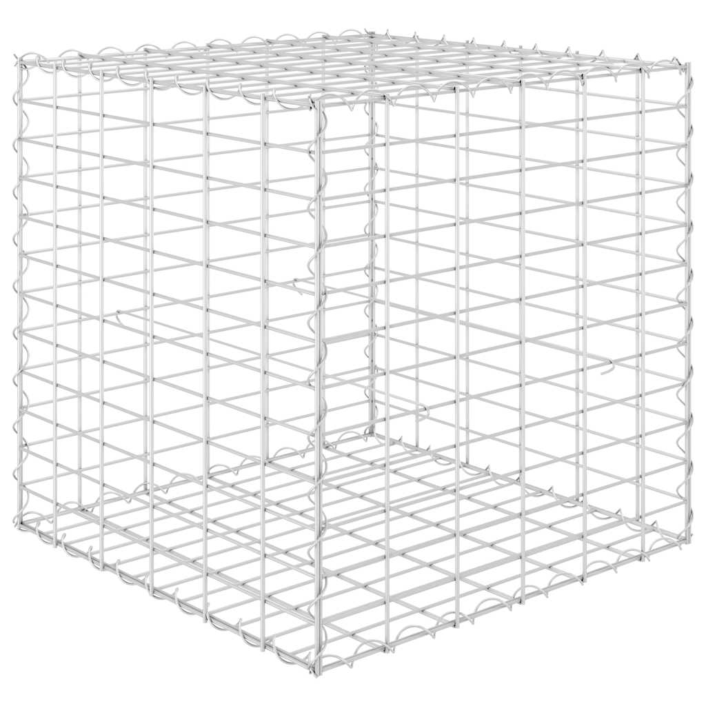 Würfel-Gabionen-Hochbeet Stahldraht 60x60x60 cm
