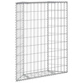 Gabionen-Hochbeet Trapezform Verzinkter Stahl 80x20x100 cm