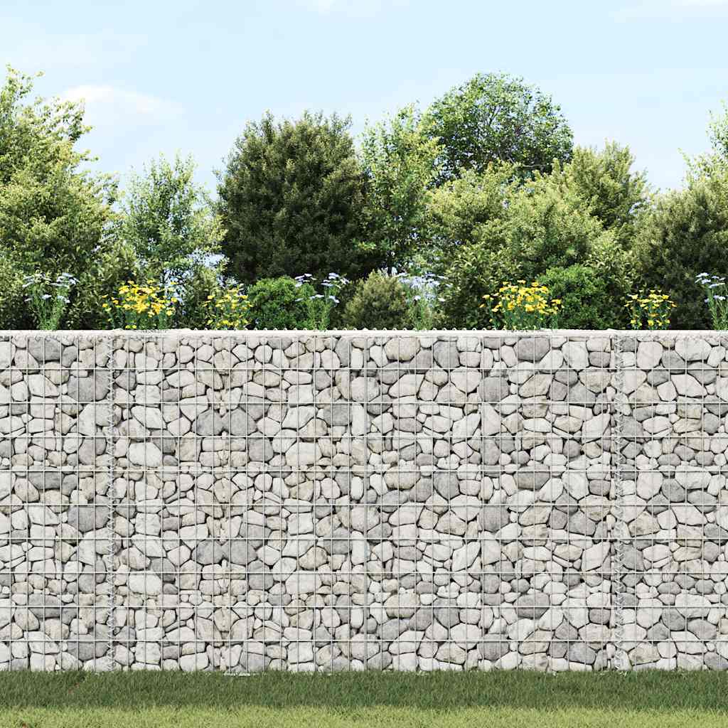 Gabionen-Hochbeet Trapezform Verzinkter Stahl 150x20x100 cm