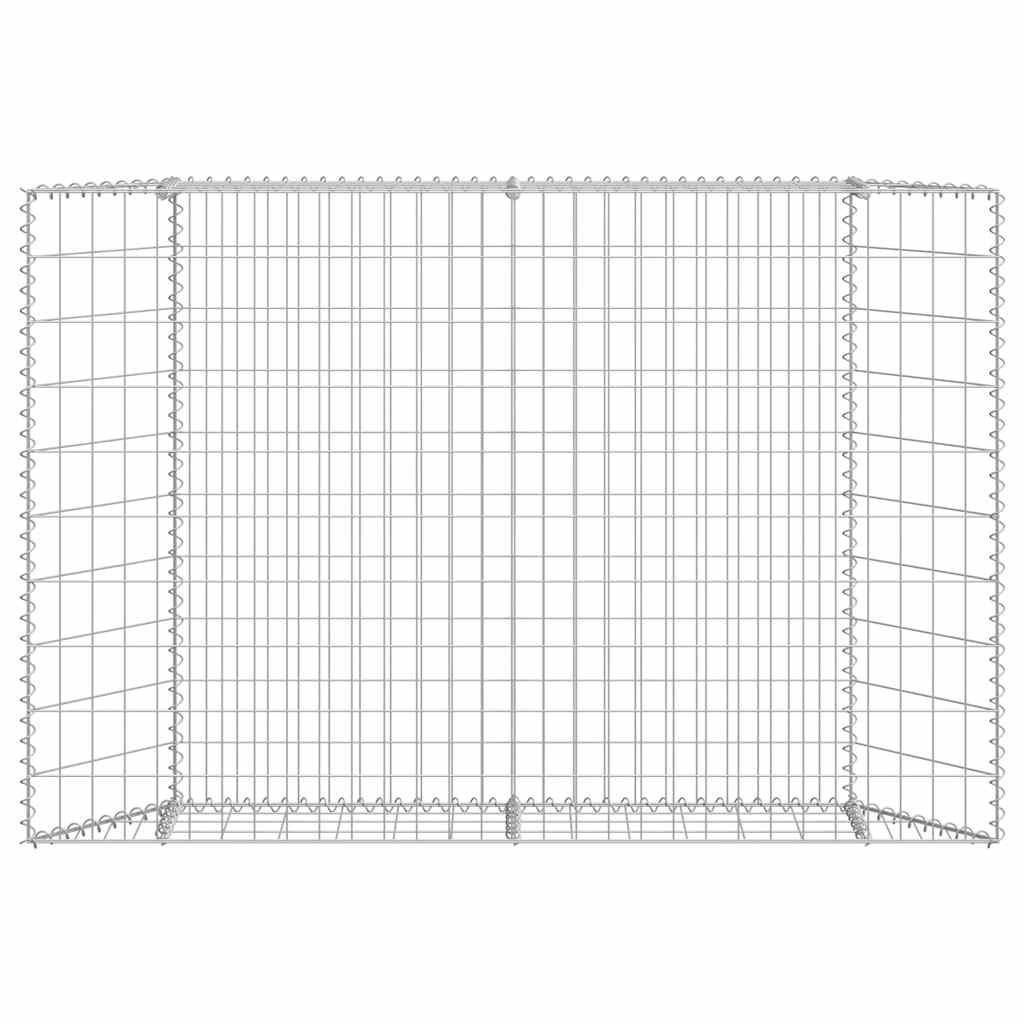 Gabionen-Hochbeet Trapezform Verzinkter Stahl 150x20x100 cm