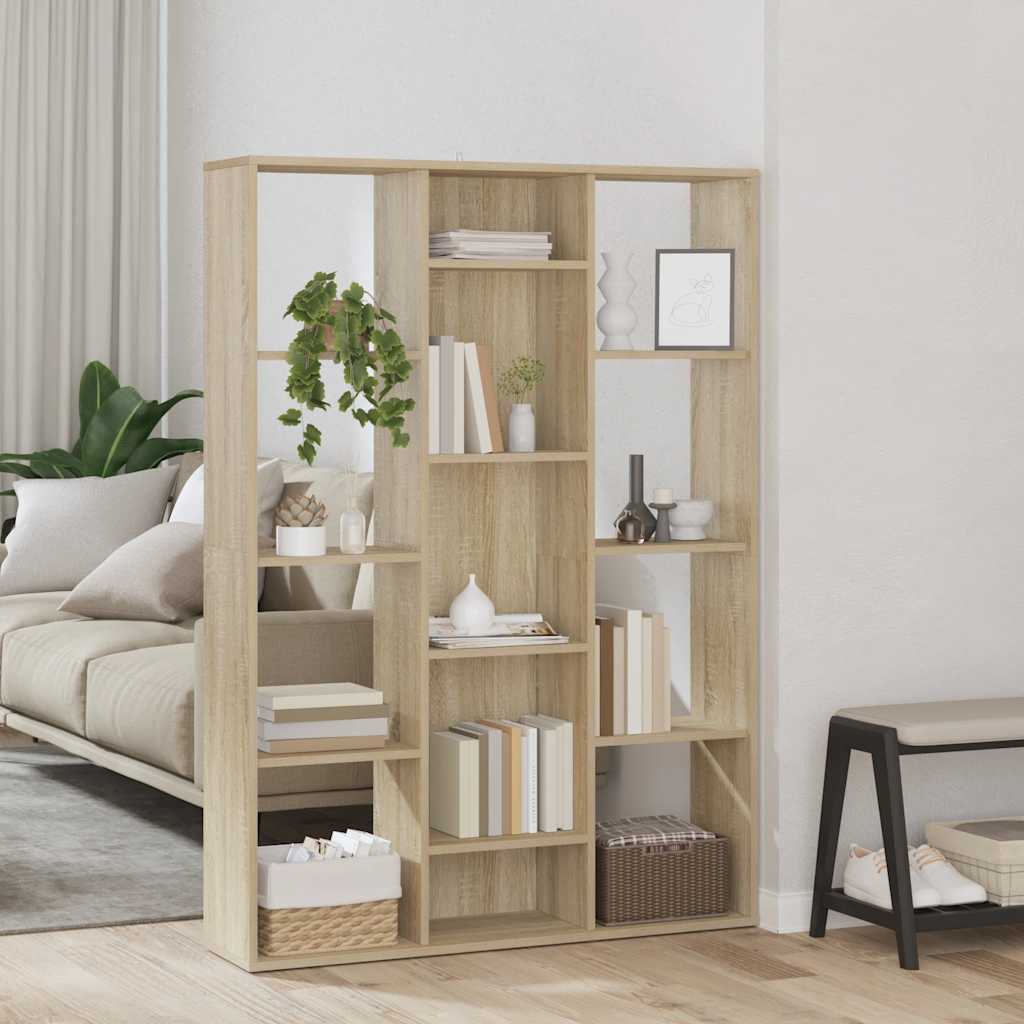 Raumteiler/Bücherregal Sonoma-Eiche 100x24x140 cm Holzwerkstoff
