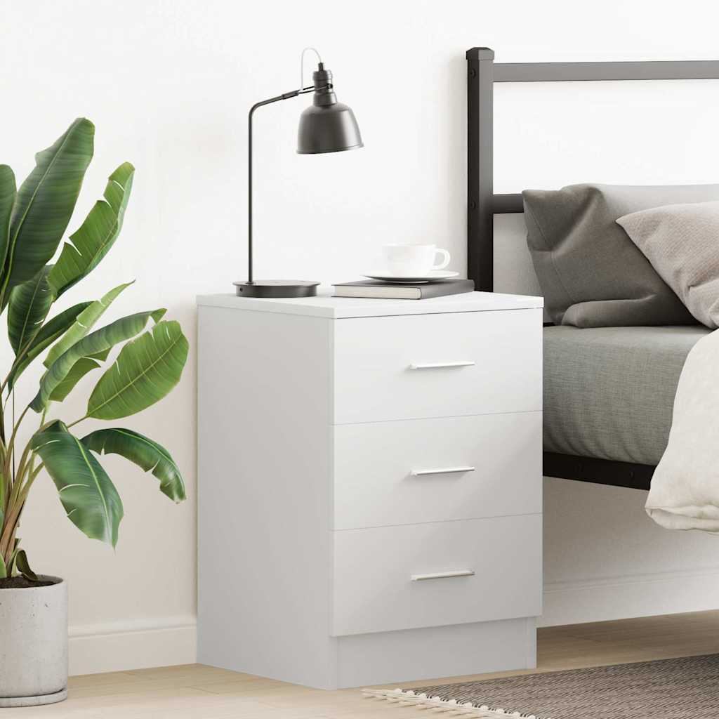 Nachttisch Weiß 38x35x56 cm Holzwerkstoff