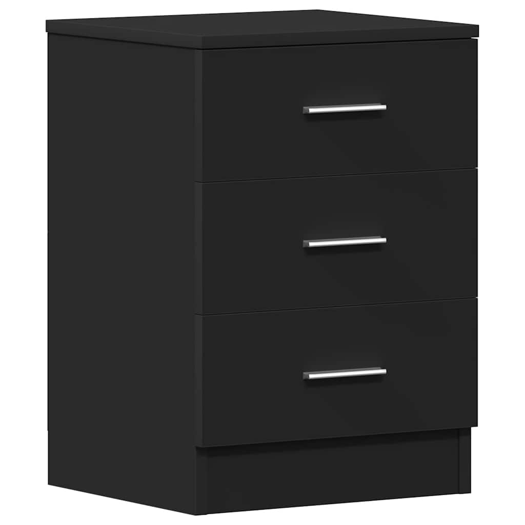 Nachttisch Schwarz 38x35x56 cm Holzwerkstoff