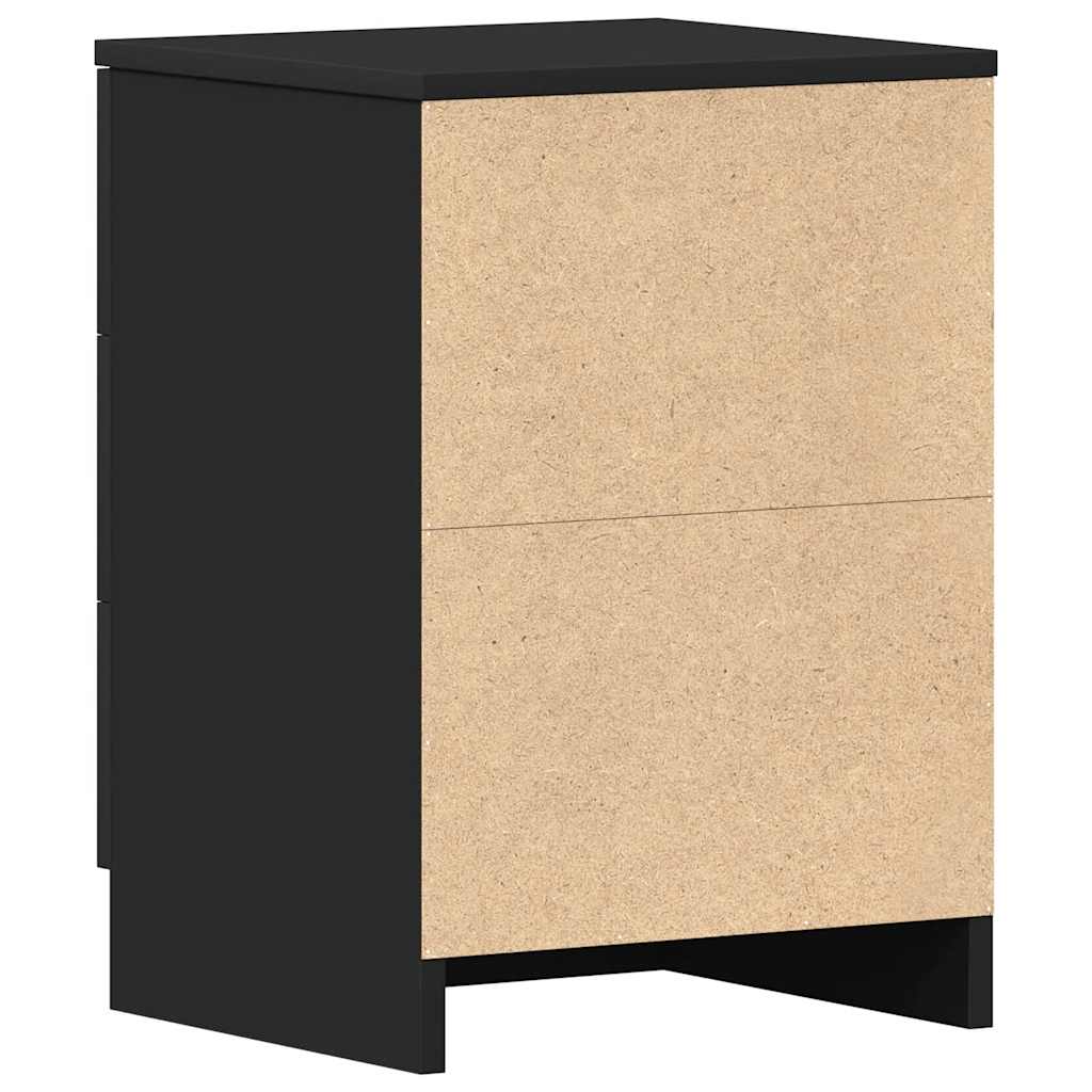 Nachttisch Schwarz 38x35x56 cm Holzwerkstoff