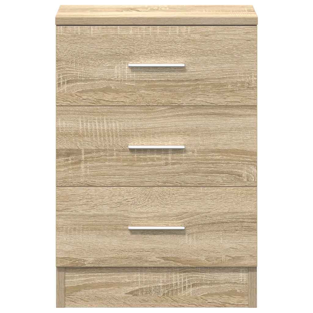 Nachttische 2 Stk. Sonoma-Eiche 38x35x56 cm Holzwerkstoff