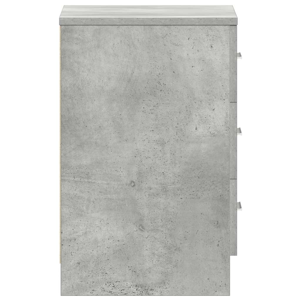 Nachttisch Betongrau 38x35x56 cm Holzwerkstoff