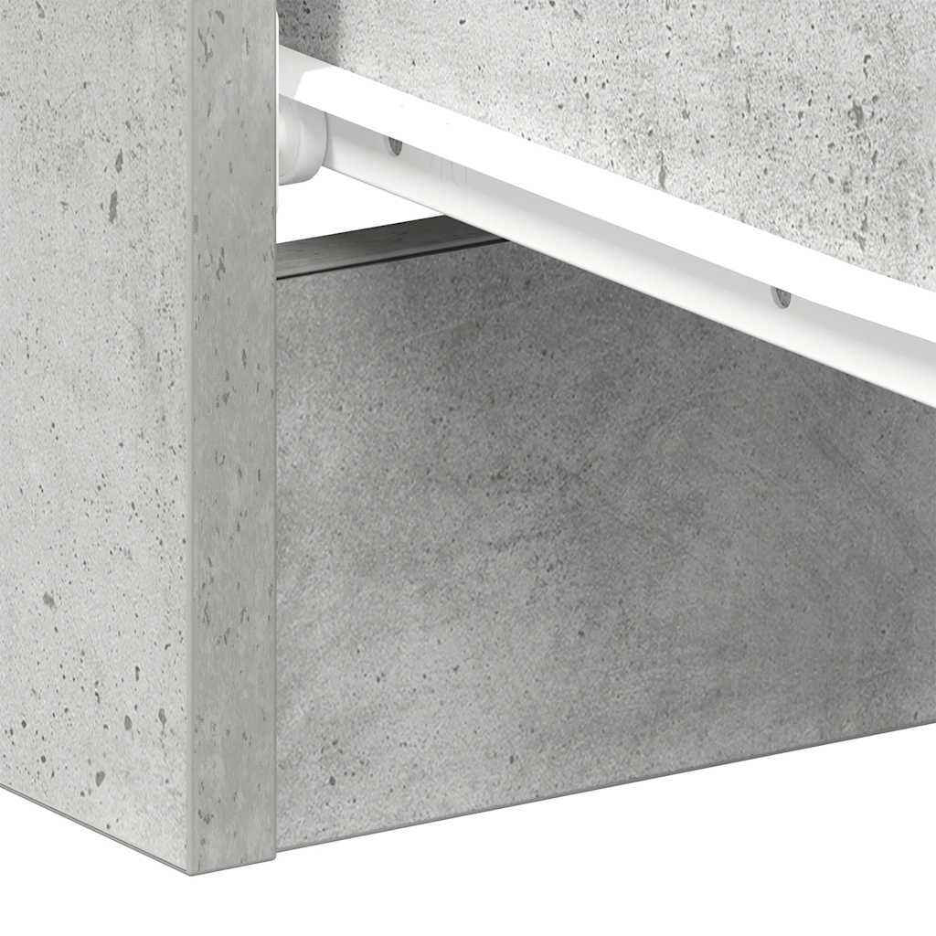 Nachttisch Betongrau 38x35x56 cm Holzwerkstoff