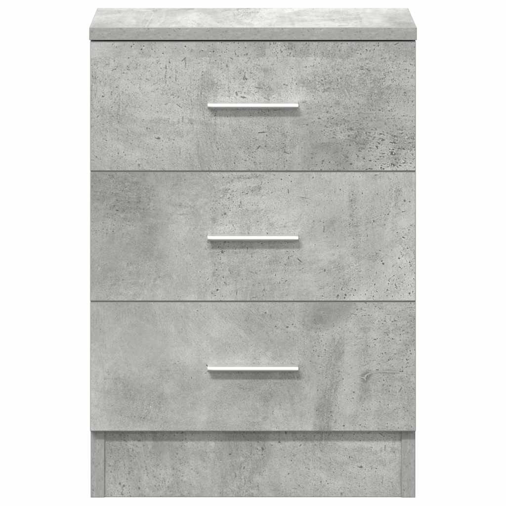 Nachttische 2 Stk. Betongrau 38x35x56 cm Holzwerkstoff