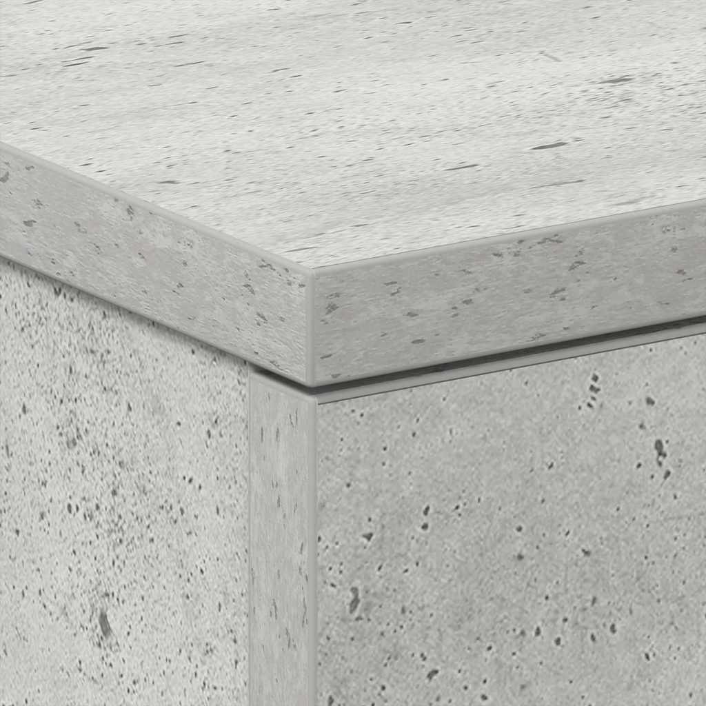 Nachttische 2 Stk. Betongrau 38x35x56 cm Holzwerkstoff