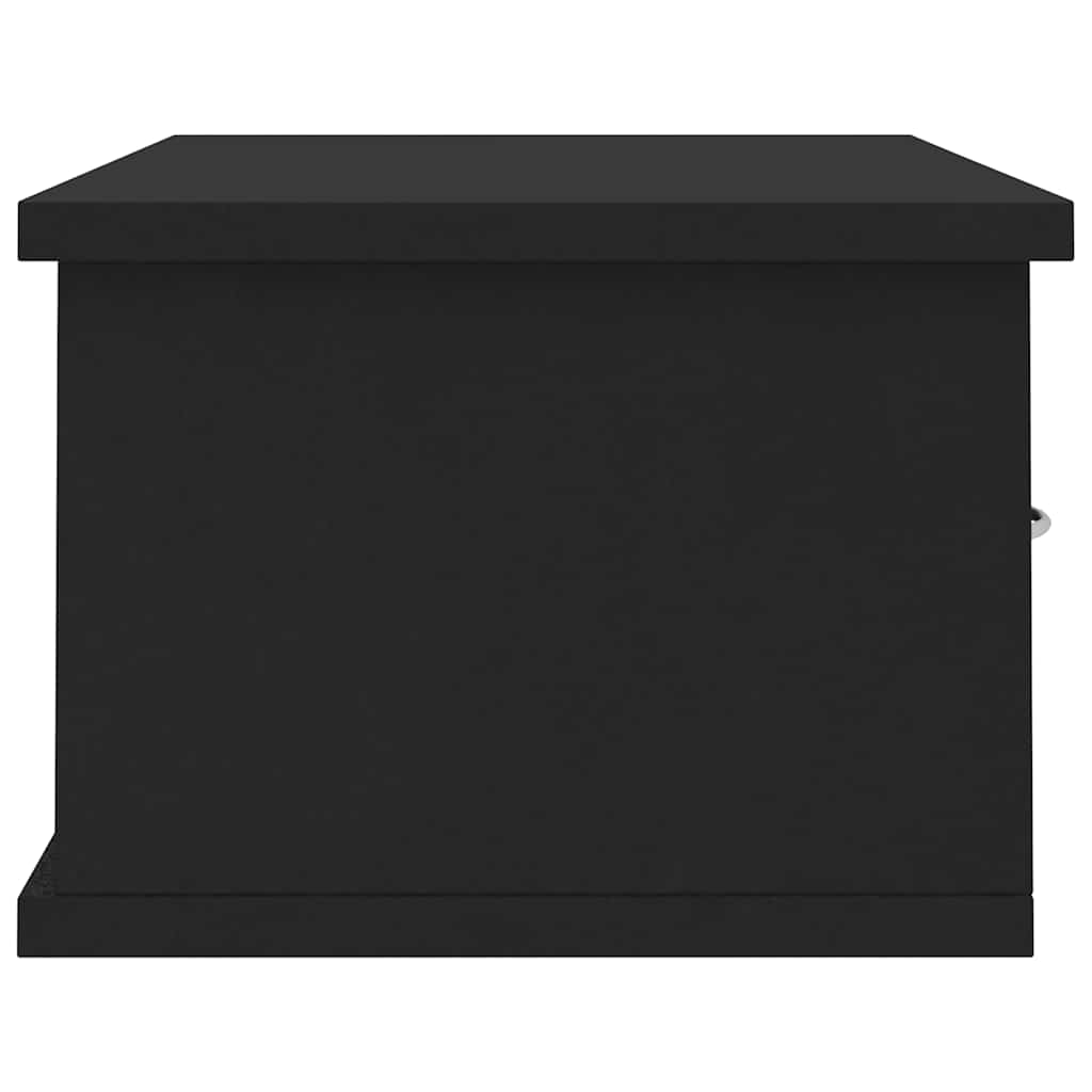 Wand-Schubladenregal Schwarz 60x26x18,5 cm Holzwerkstoff