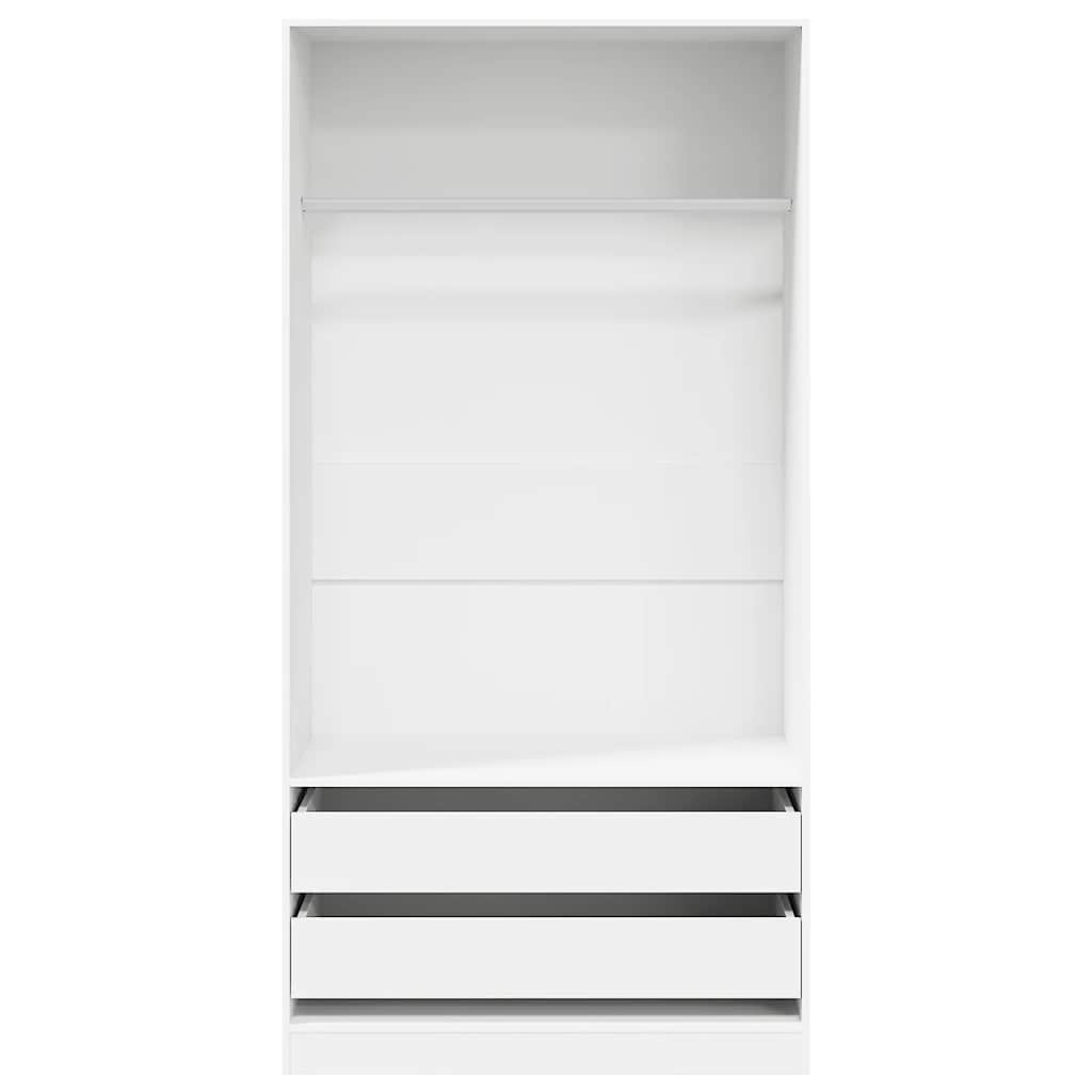 Kleiderschrank Weiß 100x50x200 cm Holzwerkstoff