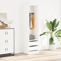 Kleiderschrank mit Schubladen Weiß 50x50x200 cm Holzwerkstoff