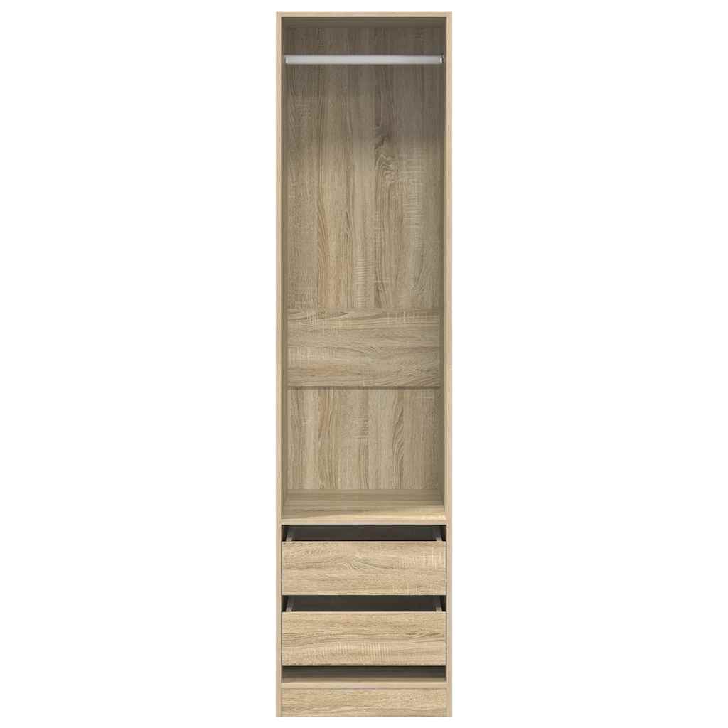 Kleiderschrank mit Schubladen Sonoma-Eiche 50x50x200 cm