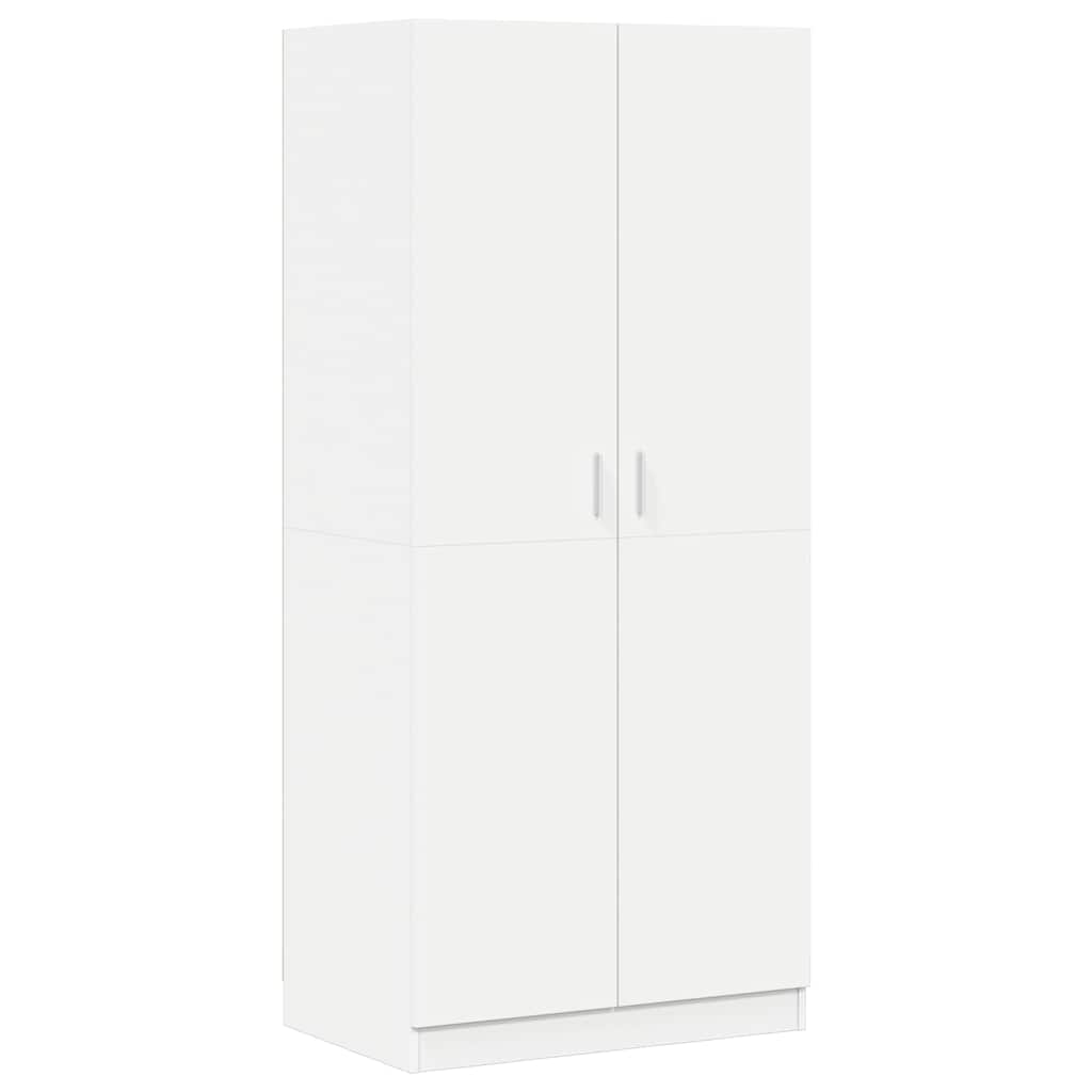 Kleiderschrank Weiß 80x52x180 cm Holzwerkstoff