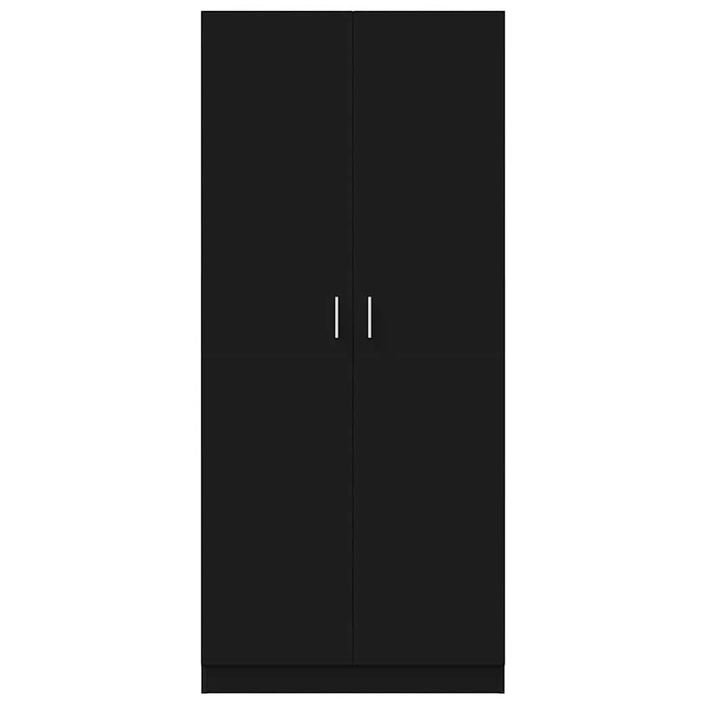 Kleiderschrank Schwarz 80x52x180 cm Holzwerkstoff