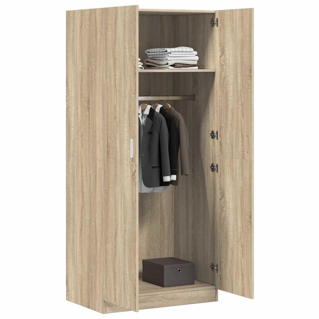 Kleiderschrank Sonoma-Eiche 80x52x180 cm Holzwerkstoff