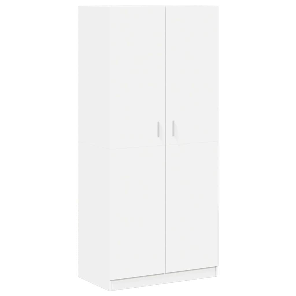 Kleiderschrank Weiß 90x52x200 cm Holzwerkstoff