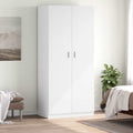 Kleiderschrank Weiß 90x52x200 cm Holzwerkstoff