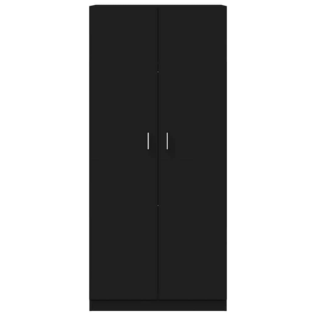 Kleiderschrank Schwarz 90x52x200 cm Holzwerkstoff